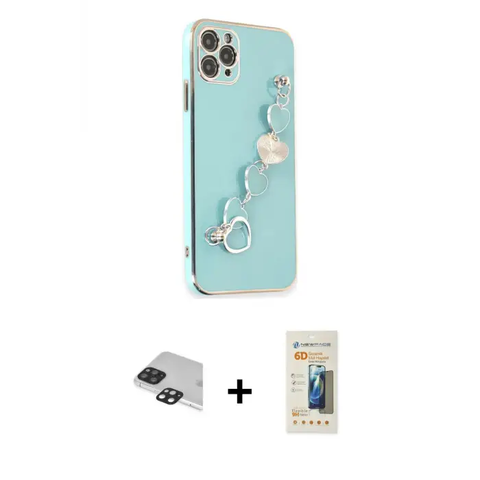 ieg™ iPhone 11 Pro Max Kılıf Nova Işık Prime - Siyah 6D Mat Seramik Hayalet Nano Ekran Koruyucu + Pers Alüminyum Kamera Lens - SH