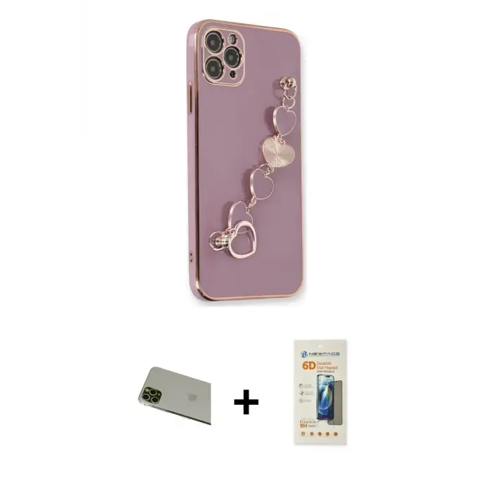 ieg™ iPhone 11 Pro Max Kılıf Nova Işık Prime - Siyah 6D Mat Seramik Hayalet Nano Ekran Koruyucu + Rainbow Kamera Lens Koruma Cam - YL