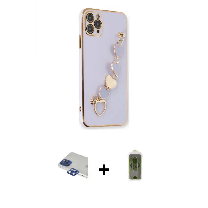 ieg™ iPhone 11 Pro Max Kılıf Nova Işık Prime - Siyah Joko Magic 5D Hayalet Cam + Pers Alüminyum Kamera Lens - LT