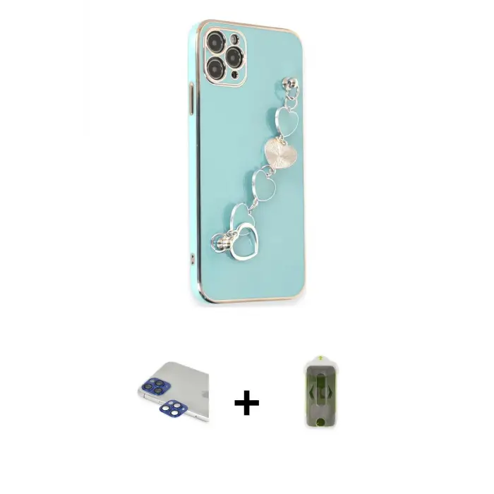 ieg™ iPhone 11 Pro Max Kılıf Nova Işık Prime - Siyah Joko Magic 5D Hayalet Cam + Pers Alüminyum Kamera Lens - LT