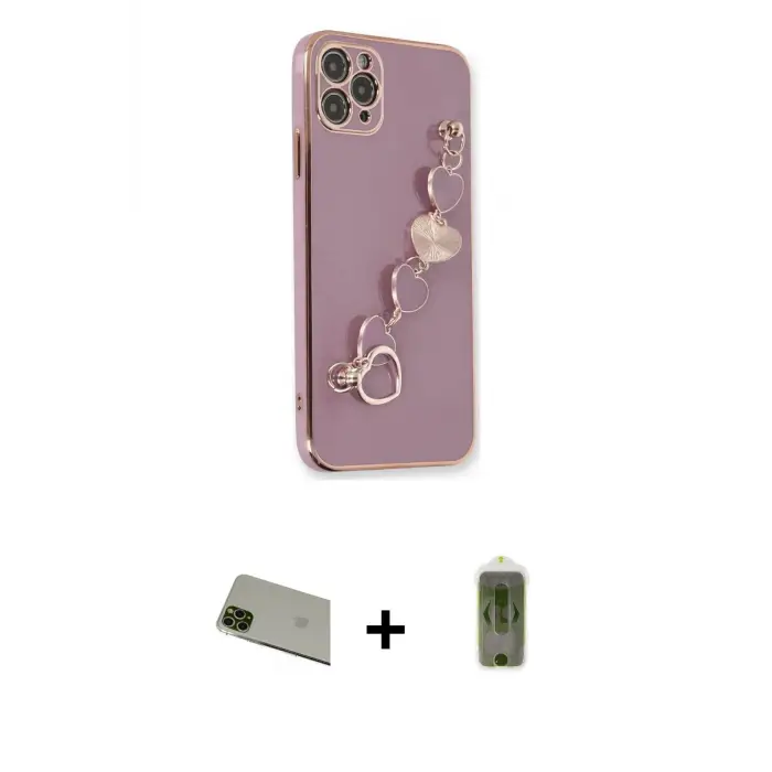 ieg™ iPhone 11 Pro Max Kılıf Nova Işık Prime - Siyah Joko Magic 5D Hayalet Cam + Rainbow Kamera Lens Koruma Cam - YL