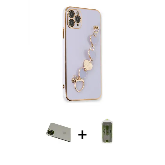 ieg™ iPhone 11 Pro Max Kılıf Nova Işık Prime - Siyah Joko Magic 5D Hayalet Cam + Rainbow Kamera Lens Koruma Cam - YL