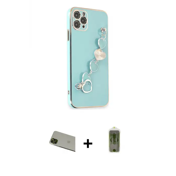 ieg™ iPhone 11 Pro Max Kılıf Nova Işık Prime - Siyah Joko Magic 5D Hayalet Cam + Rainbow Kamera Lens Koruma Cam - YL