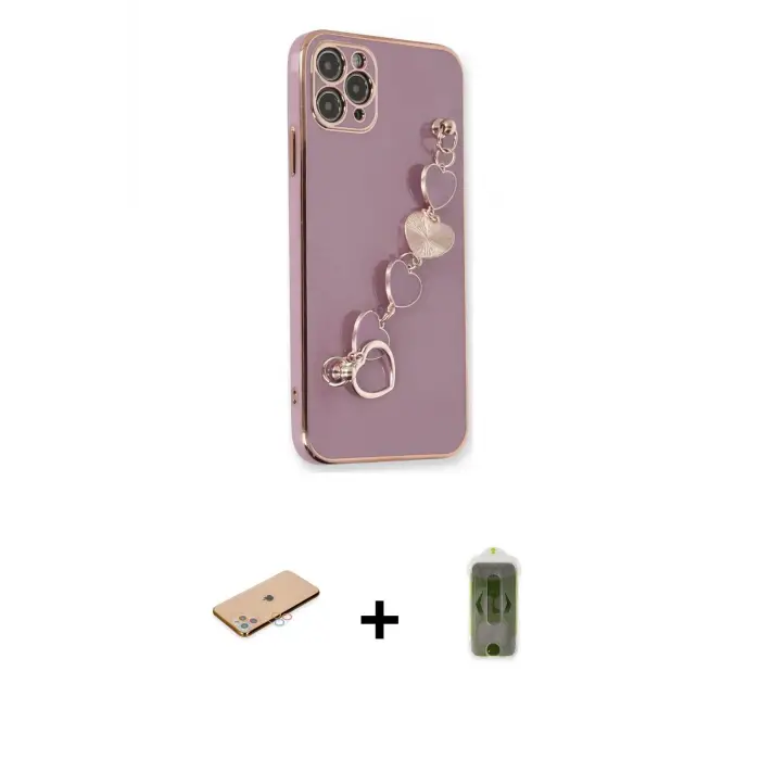 ieg™ iPhone 11 Pro Max Kılıf Nova Işık Prime - Siyah Joko Magic 5D Hayalet Cam + Renkli Kamera Lens Koruma Cam - PE