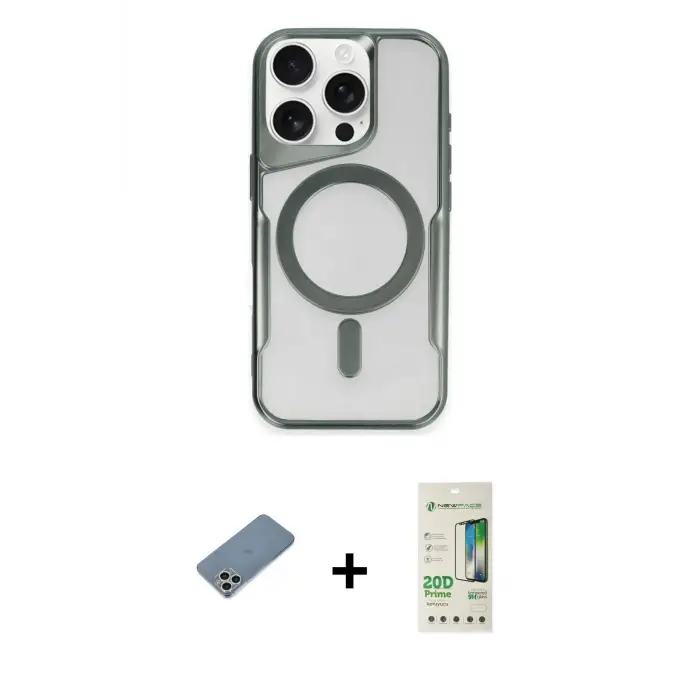 ieg™ iPhone 11 Pro Max Kılıf Yadigar Klasik Özel Seri - Siyah 20D Premium Cam Ekran Koruyucu + Shine Kamera Lens Koruma Cam - GS