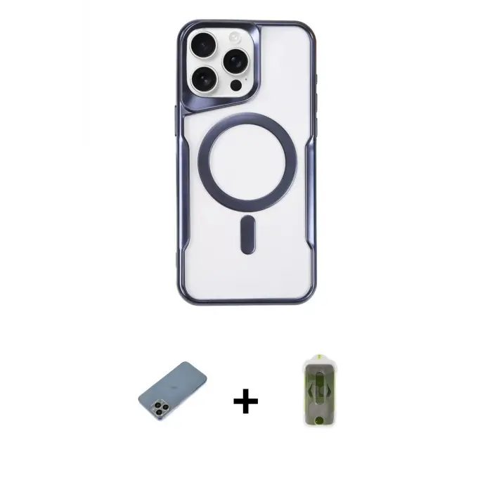 ieg™ iPhone 11 Pro Max Kılıf Yadigar Klasik Özel Seri - Siyah Joko Magic 5D Hayalet Cam + Shine Kamera Lens Koruma Cam - GI