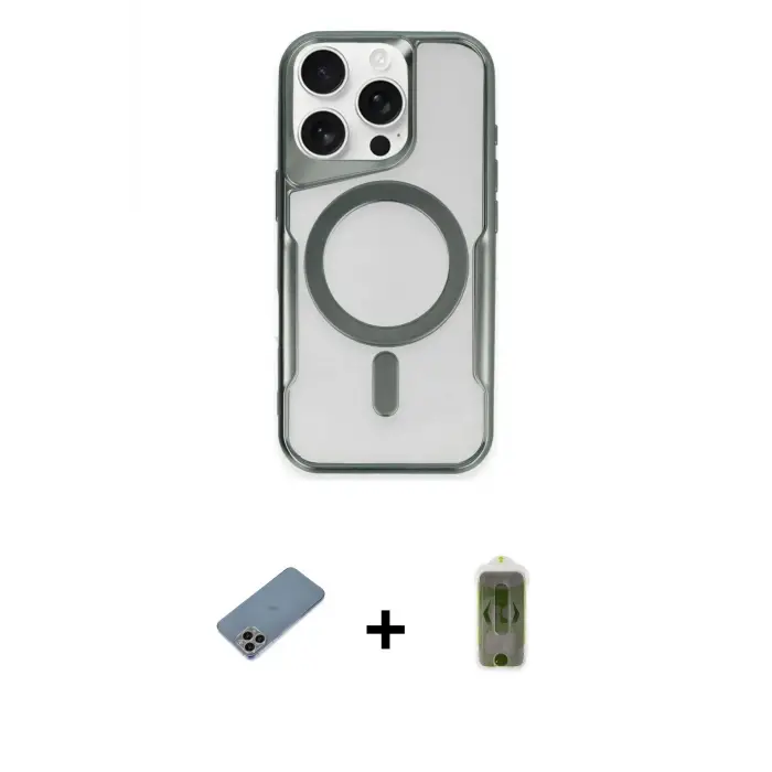 ieg™ iPhone 11 Pro Max Kılıf Yadigar Klasik Özel Seri - Siyah Joko Magic 5D Hayalet Cam + Shine Kamera Lens Koruma Cam - GI