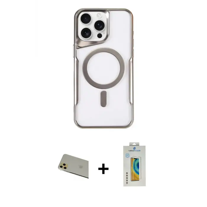 ieg™ iPhone 11 Pro Max Kılıf Yadigar Klasik Özel Seri - Siyah Polymer Nano Ekran Koruyucu + Rainbow Kamera Lens Koruma Cam - GD