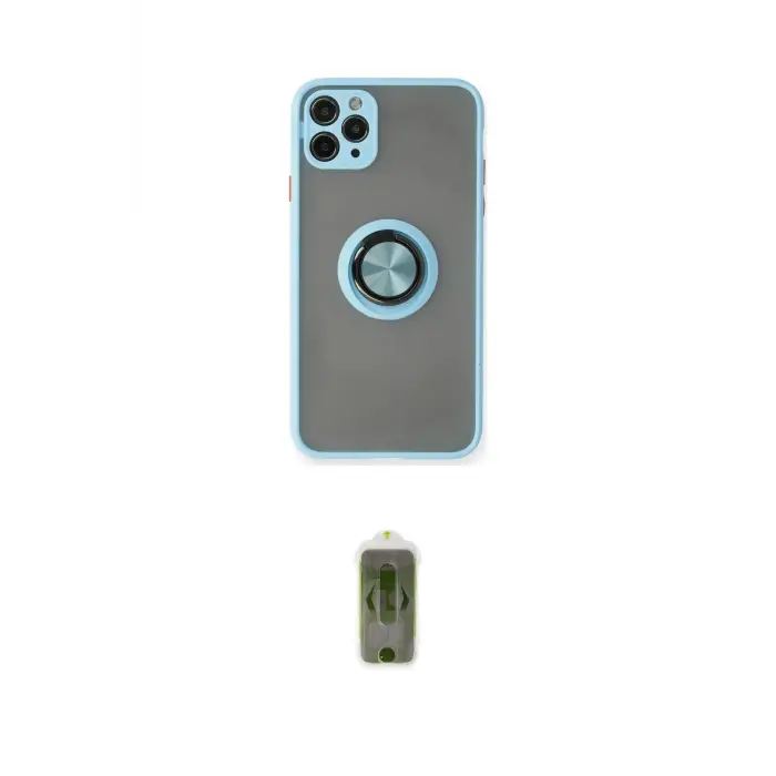 ieg™ iPhone 11 Pro Max Kılıf Yörünge Çizgi - Siyah Joko Magic 5D Hayalet Cam