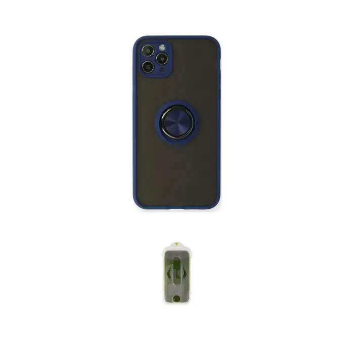 ieg™ iPhone 11 Pro Max Kılıf Yörünge Çizgi - Siyah Joko Magic 5D Hayalet Cam