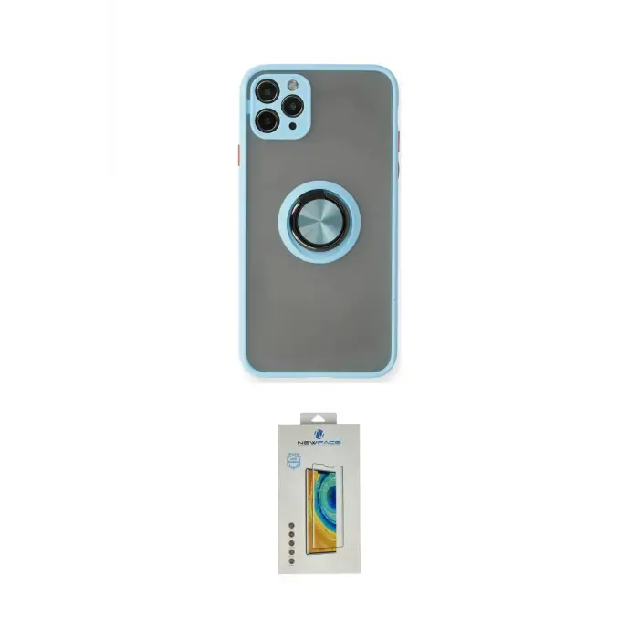 ieg™ iPhone 11 Pro Max Kılıf Yörünge Çizgi - Siyah Polymer Nano Ekran Koruyucu