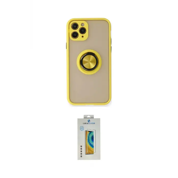 ieg™ iPhone 11 Pro Max Kılıf Yörünge Çizgi - Siyah Polymer Nano Ekran Koruyucu