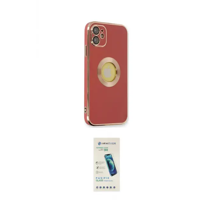 ieg™ iPhone 12 Kılıf İz Form Serisi - Şeffaf Pasifik Cam Ekran Koruyucu