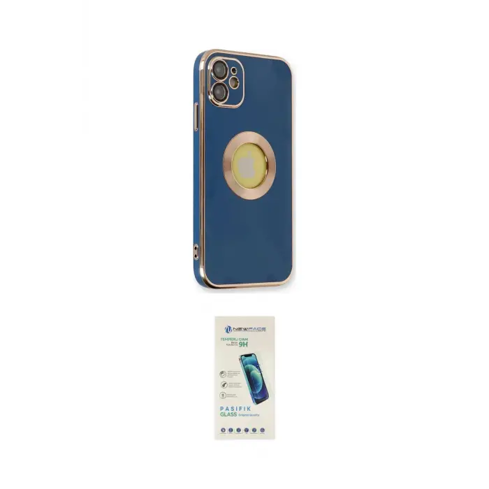 ieg™ iPhone 12 Kılıf İz Form Serisi - Şeffaf Pasifik Cam Ekran Koruyucu