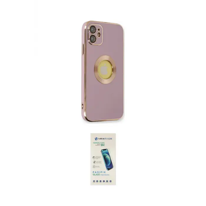 ieg™ iPhone 12 Kılıf İz Form Serisi - Şeffaf Pasifik Cam Ekran Koruyucu