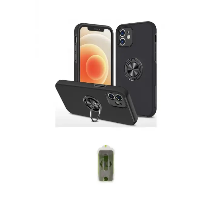 ieg™ iPhone 12 Kılıf Odak Form Prime - Siyah Joko Magic 5D Hayalet Cam