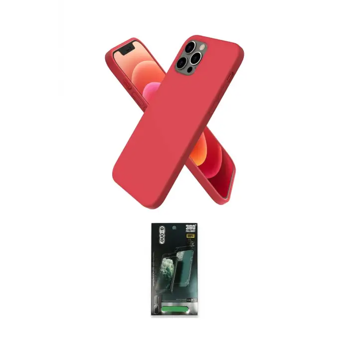 ieg™ iPhone 12 Pro Kılıf Kozmos Yansıma Özel Seri - Şeffaf 360 Full Body Arka Koruyucu