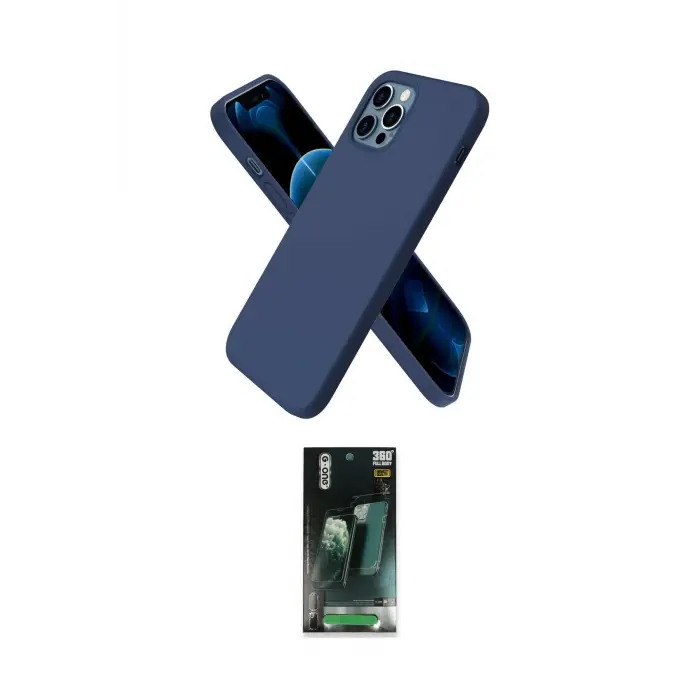 ieg™ iPhone 12 Pro Kılıf Kozmos Yansıma Özel Seri - Şeffaf 360 Full Body Arka Koruyucu