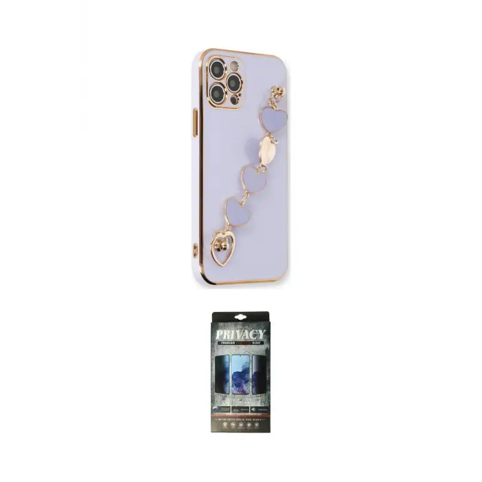 ieg™ iPhone 12 Pro Kılıf Nova Işık Prime - Siyah 34D Hayalet Izgaralı Cam