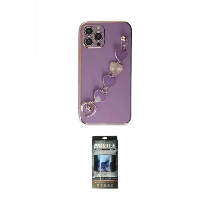 ieg™ iPhone 12 Pro Kılıf Nova Işık Prime - Siyah 34D Hayalet Izgaralı Cam