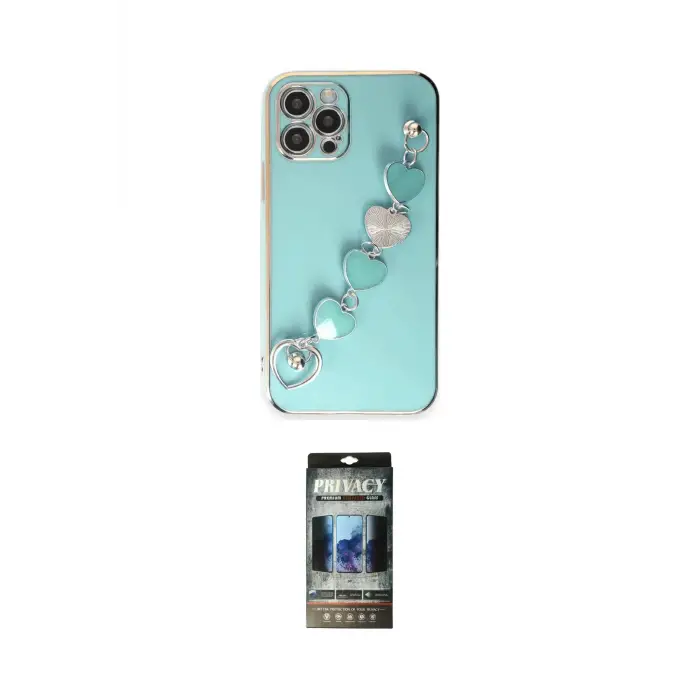 ieg™ iPhone 12 Pro Kılıf Nova Işık Prime - Siyah 34D Hayalet Izgaralı Cam