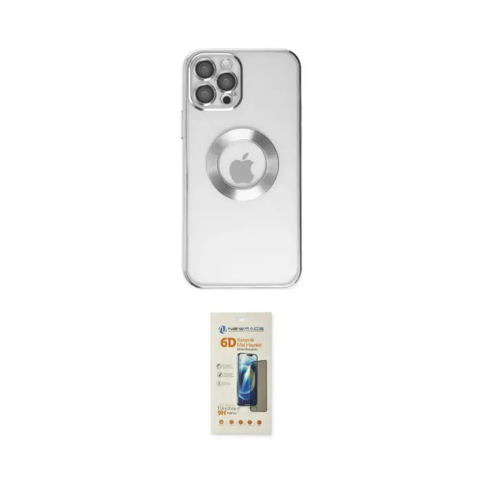 ieg™ iPhone 12 Pro Kılıf Pusula Form - Siyah 6D Mat Seramik Hayalet Nano Ekran Koruyucu