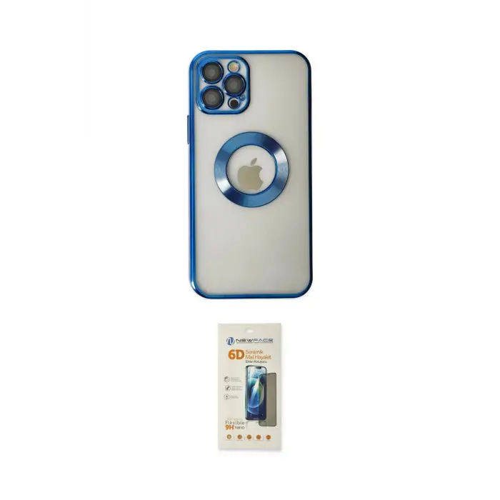 ieg™ iPhone 12 Pro Kılıf Pusula Form - Siyah 6D Mat Seramik Hayalet Nano Ekran Koruyucu