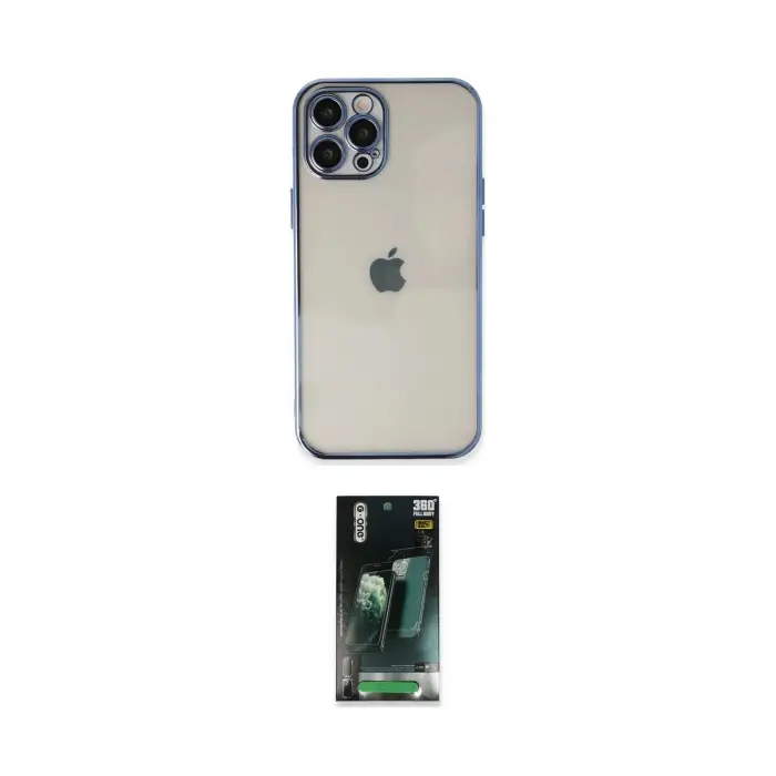 ieg™ iPhone 12 Pro Kılıf Vadi Minimal - Şeffaf 360 Full Body Arka Koruyucu