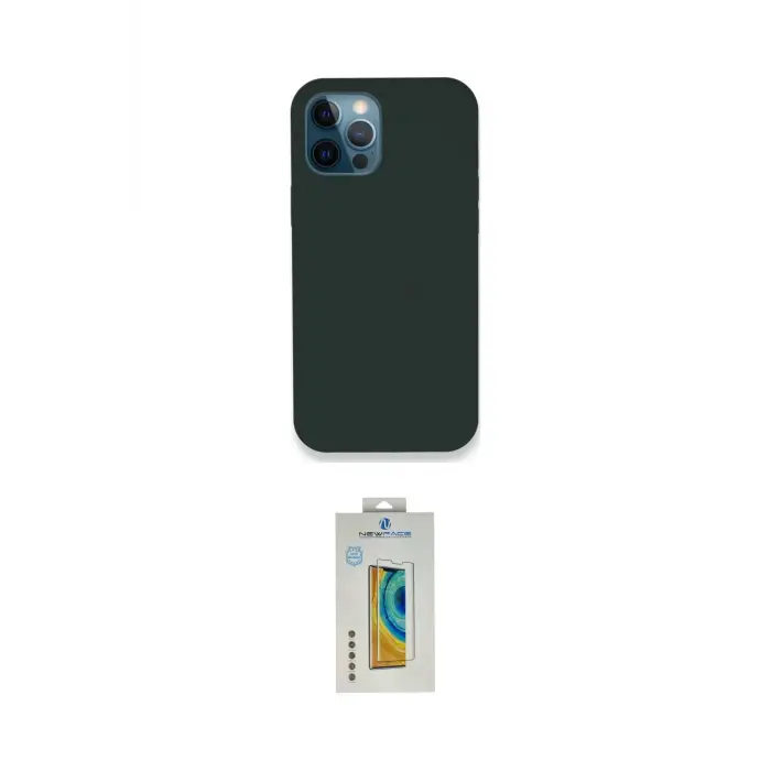 ieg™ iPhone 12 Pro Kılıf Zirve Modern Özel Seri - Siyah Polymer Nano Ekran Koruyucu