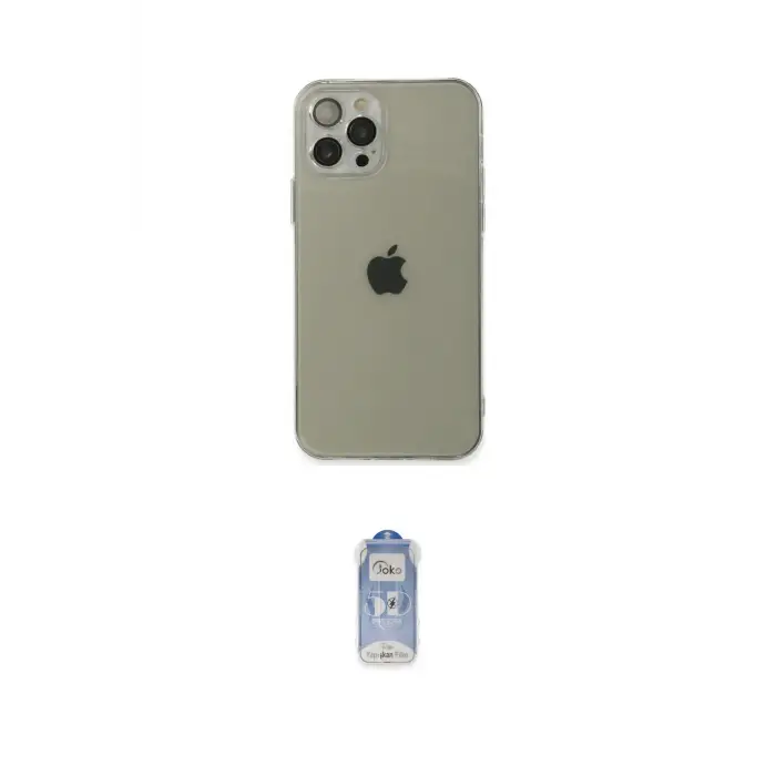 ieg™ iPhone 12 Pro Max Kılıf Ahenk Doku - Siyah Joko Magic 5D Cam