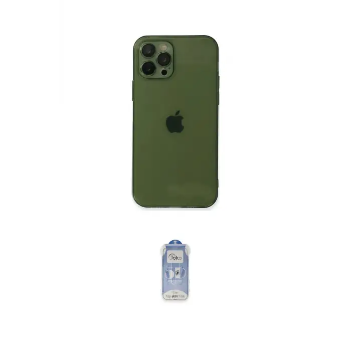 ieg™ iPhone 12 Pro Max Kılıf Ahenk Doku - Siyah Joko Magic 5D Cam