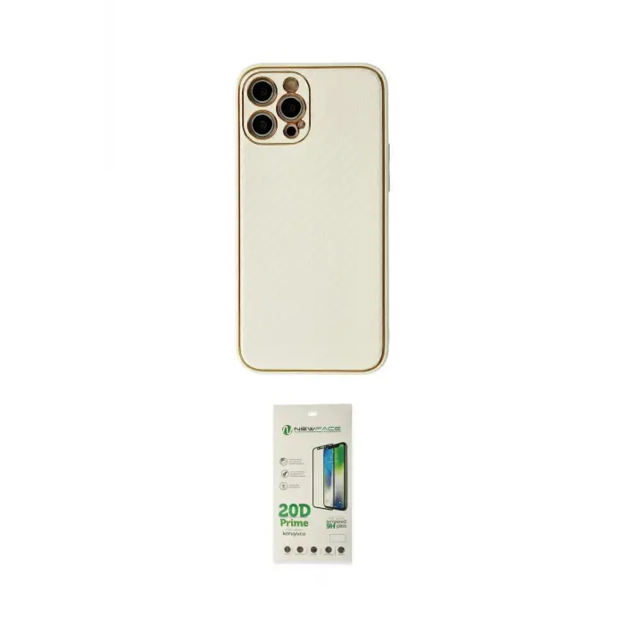 ieg™ iPhone 12 Pro Max Kılıf Ahenk Işık - Siyah 20D Premium Cam Ekran Koruyucu