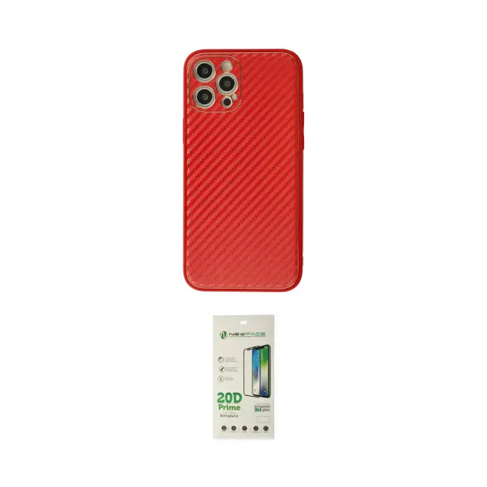 ieg™ iPhone 12 Pro Max Kılıf Ahenk Işık - Siyah 20D Premium Cam Ekran Koruyucu