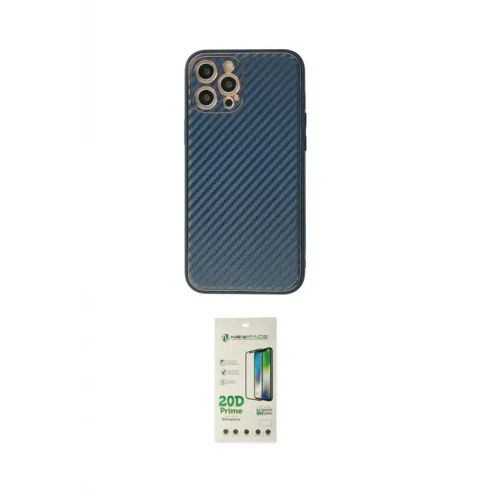 ieg™ iPhone 12 Pro Max Kılıf Ahenk Işık - Siyah 20D Premium Cam Ekran Koruyucu