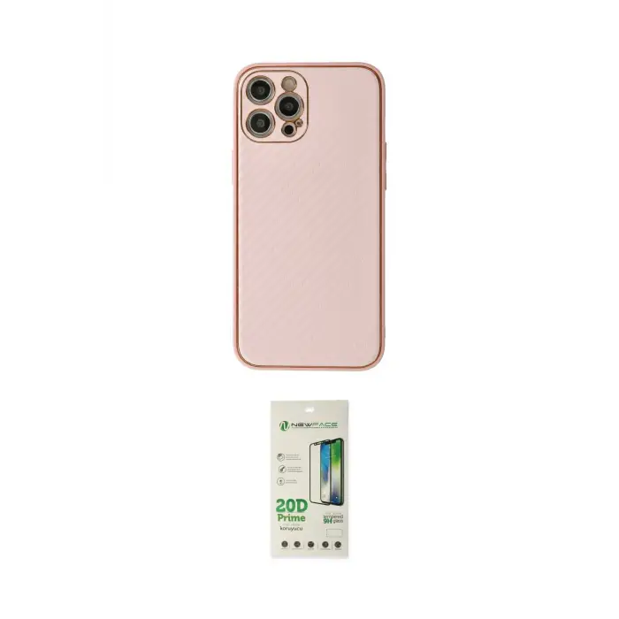 ieg™ iPhone 12 Pro Max Kılıf Ahenk Işık - Siyah 20D Premium Cam Ekran Koruyucu