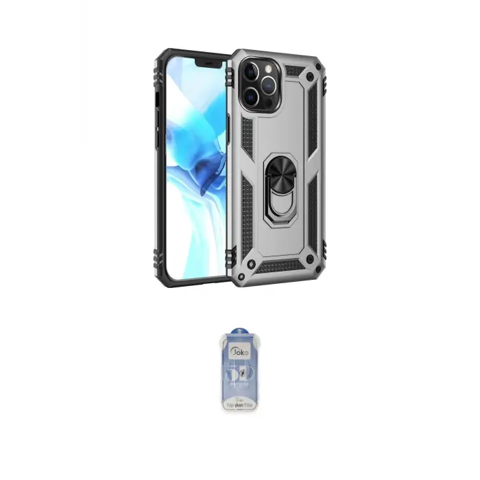 ieg™ iPhone 12 Pro Max Kılıf Ahenk Klasik Koleksiyonu - Siyah Joko Magic 5D Cam