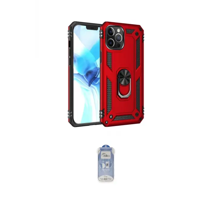 ieg™ iPhone 12 Pro Max Kılıf Ahenk Klasik Koleksiyonu - Siyah Joko Magic 5D Cam