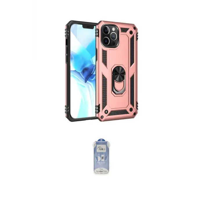 ieg™ iPhone 12 Pro Max Kılıf Ahenk Klasik Koleksiyonu - Siyah Joko Magic 5D Cam