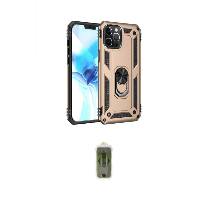 ieg™ iPhone 12 Pro Max Kılıf Ahenk Klasik Koleksiyonu - Siyah Joko Magic 5D Hayalet Cam
