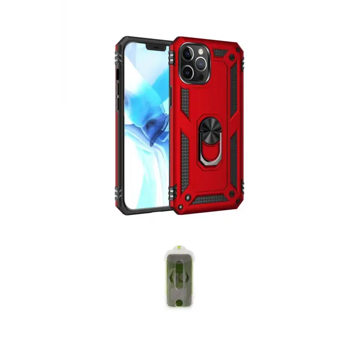 ieg™ iPhone 12 Pro Max Kılıf Ahenk Klasik Koleksiyonu - Siyah Joko Magic 5D Hayalet Cam