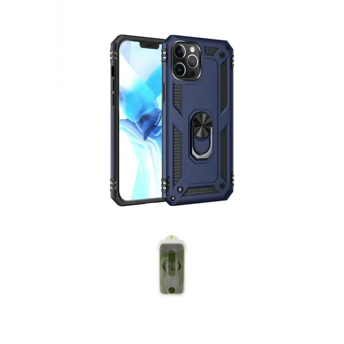 ieg™ iPhone 12 Pro Max Kılıf Ahenk Klasik Koleksiyonu - Siyah Joko Magic 5D Hayalet Cam