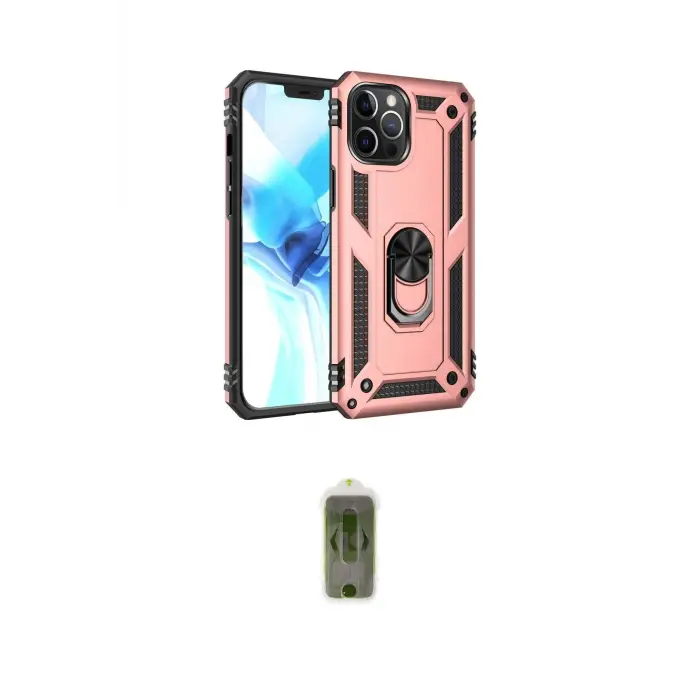 ieg™ iPhone 12 Pro Max Kılıf Ahenk Klasik Koleksiyonu - Siyah Joko Magic 5D Hayalet Cam