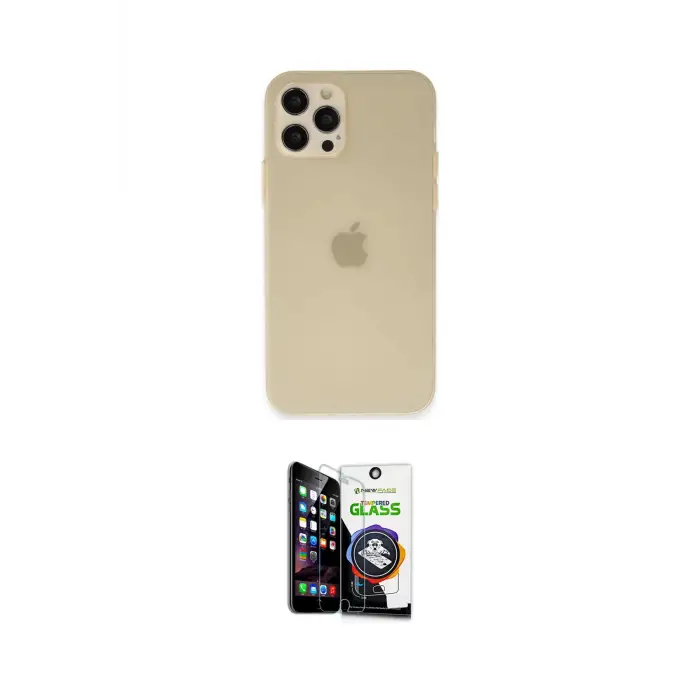 ieg™ iPhone 12 Pro Max Kılıf Atlas Minimal Prime - Şeffaf Temperli Cam Ekran Koruyucu