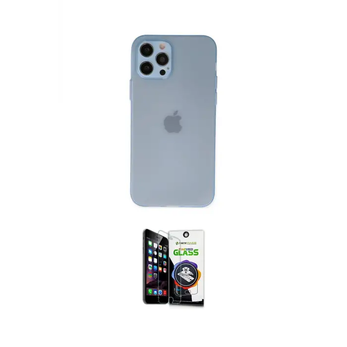 ieg™ iPhone 12 Pro Max Kılıf Atlas Minimal Prime - Şeffaf Temperli Cam Ekran Koruyucu