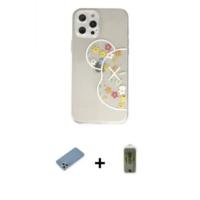 ieg™ iPhone 12 Pro Max Kılıf Eksen Asil Prime - Siyah Joko Magic 5D Hayalet Cam + Shine Kamera Lens Koruma Cam - GS