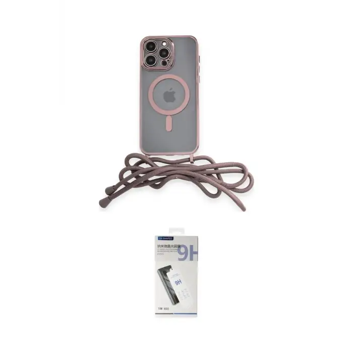 ieg™ iPhone 12 Pro Max Kılıf Eksen Özel Seri - Şeffaf Uv Polymer Nano Ekran Koruyucu