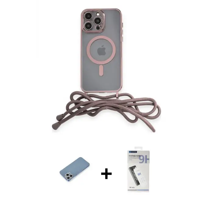 ieg™ iPhone 12 Pro Max Kılıf Eksen Özel Seri - Şeffaf Uv Polymer Nano Ekran Koruyucu + Shine Kamera Lens Koruma Cam - GS