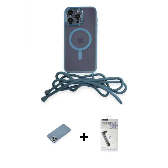 ieg™ iPhone 12 Pro Max Kılıf Eksen Özel Seri - Şeffaf Uv Polymer Nano Ekran Koruyucu + Shine Kamera Lens Koruma Cam - GS