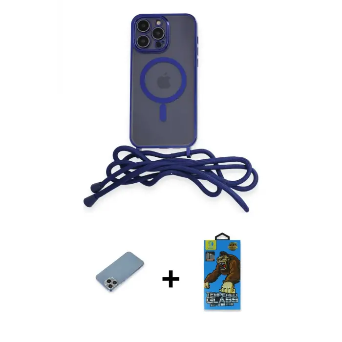 ieg™ iPhone 12 Pro Max Kılıf Eksen Özel Seri - Siyah 18D Cam Ekran Koruyucu + Shine Kamera Lens Koruma Cam - GI