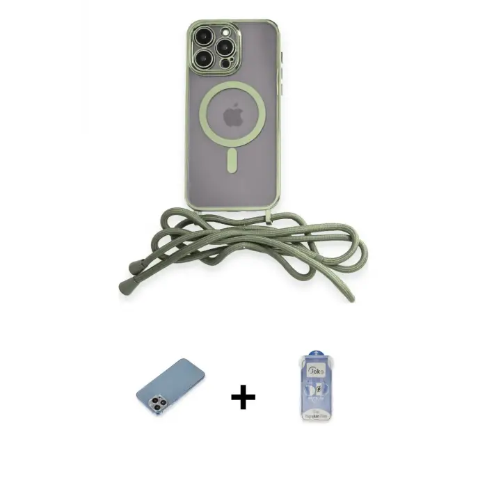 ieg™ iPhone 12 Pro Max Kılıf Eksen Özel Seri - Siyah Joko Magic 5D Cam + Shine Kamera Lens Koruma Cam - GI